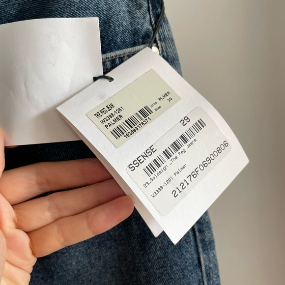 Goldsign NWT The Peg Palmer High-Waisted Blue Jeans Sz 29 - Picture 9 of 9